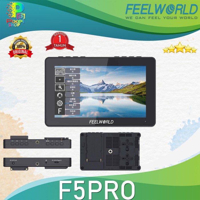 Promo Feelworld F5 Pro 5.5 Inch Touch Screen Camera Field Monitor Ips Fhd