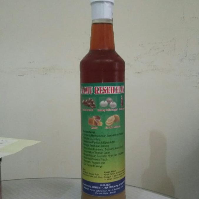 

Jamu Herbal Jahe Merah, Bawang Putih Tunggal, Jeruk Lemon, Cuka Apel,