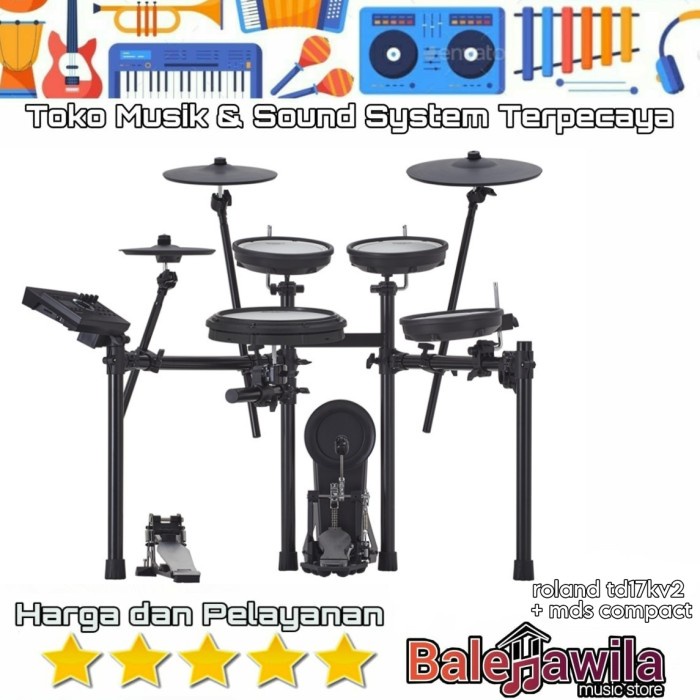 PROMO DRUM ELEKTRIK DRUM ROLAND TD 17KV2 + MDS COMPACT ORIGINAL #ORIGINAL