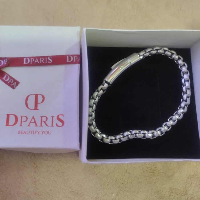 Gelang - Gelang Rantai Pria Stainless Dparis Original