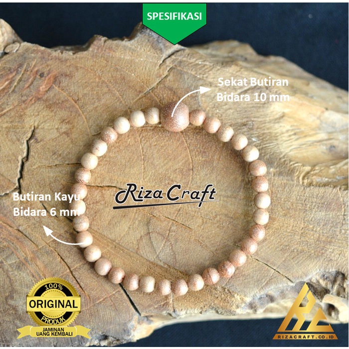 Gelang - Gelang Tasbih 33 Biji Kayu Bidara Arab Asli Laut Untuk Pria Wanita