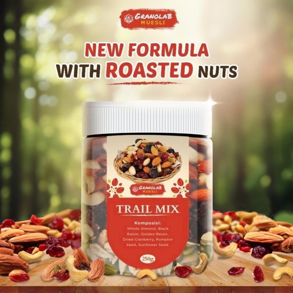 

Ready Trail Mix 250 gr - Granolab Muesli | Almond, Raisin, Cranberry, Pumpkin Seed, Sunflower Seed