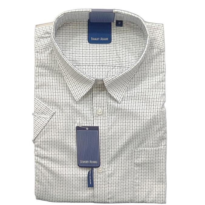 Kemeja Pria Stanley Adam Original Kerja Kantor Formal Lengan Pendek Mg
