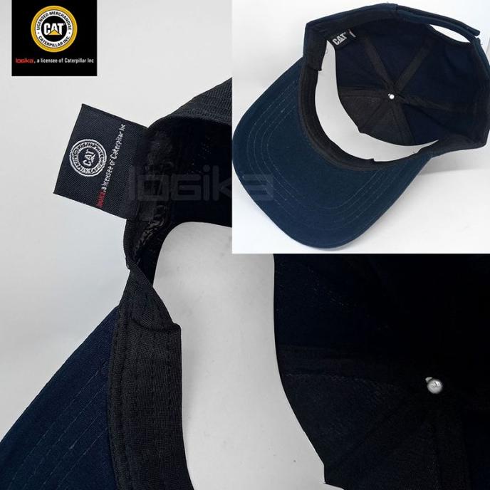 TOPI KANVAS NAVY CATERPILLAR OFFICIAL ORIGINAL mg