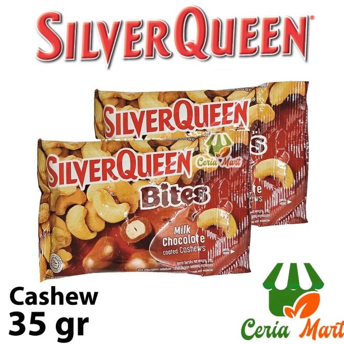 

Coklat SilverQueen Bites 35 gr Cashew Silver Queen Kacang Mede