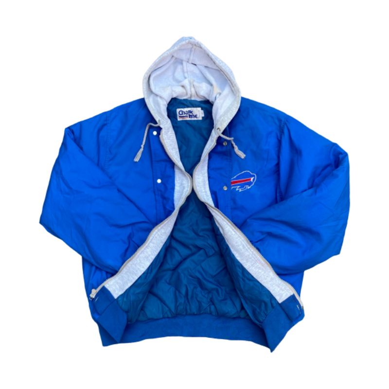 Jaket Varsity Chalk Line NFL Buffalo Royal Blue L Second Original Murah