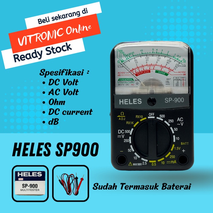 Terbaru Multitester Sp-900 Multimeter Analog Heles Sp900 Tester Pocket Size Promo Terlaris