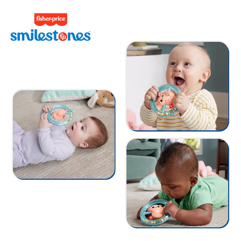 Fisher Price Shake &amp; Spin Axolotl Sensory Teether - Mainan Gigitan Anak