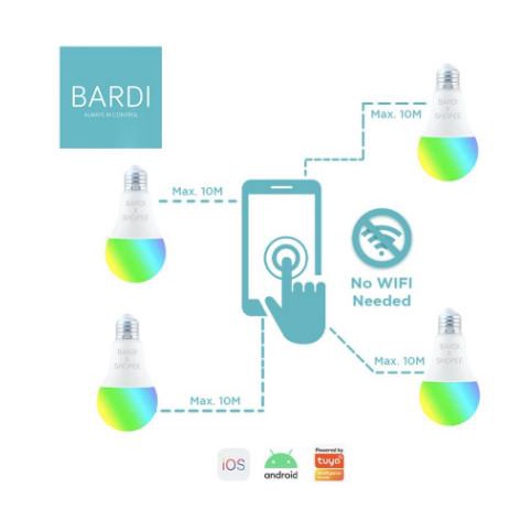 BARDI  SMART LIGHT BULB BLUETOOTH 9W RGBWW