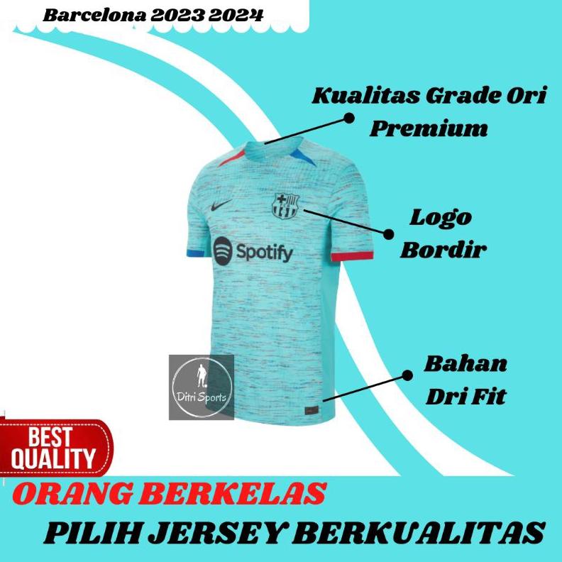 PROMO Jersey Barcelona New 3rd 2023 2024 Baju Sepak Bola Barca Grade Ori GO Pria Dewasa Terbaru