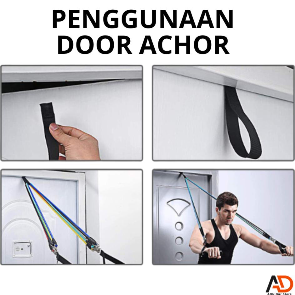 Resistance Band 11 In 1 Set | Pull Up Bar | Alat Olahraga Dirmah | Resistance Band Pull Up | Karet R