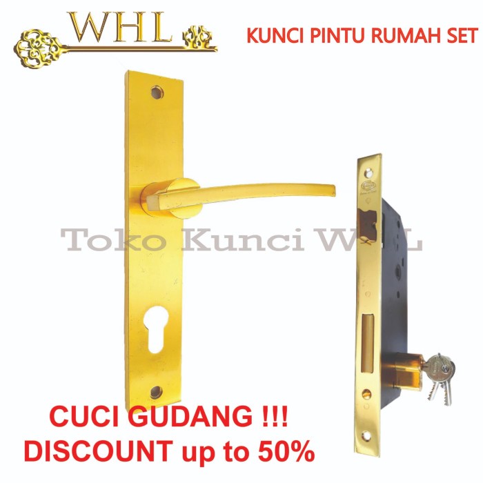 cusss order] Kunci Pintu Rumah SES 506 GOLD PLATED Spain Handle Pintu/Gagang Pintu