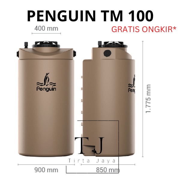------] Tangki Air PENGUIN TM 100 1000 Liter Toren Air Tandon Air Modular Tank