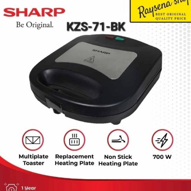 Sharp KZS71BK Sandwich Toaster - Pemanggang Roti Multiplate
