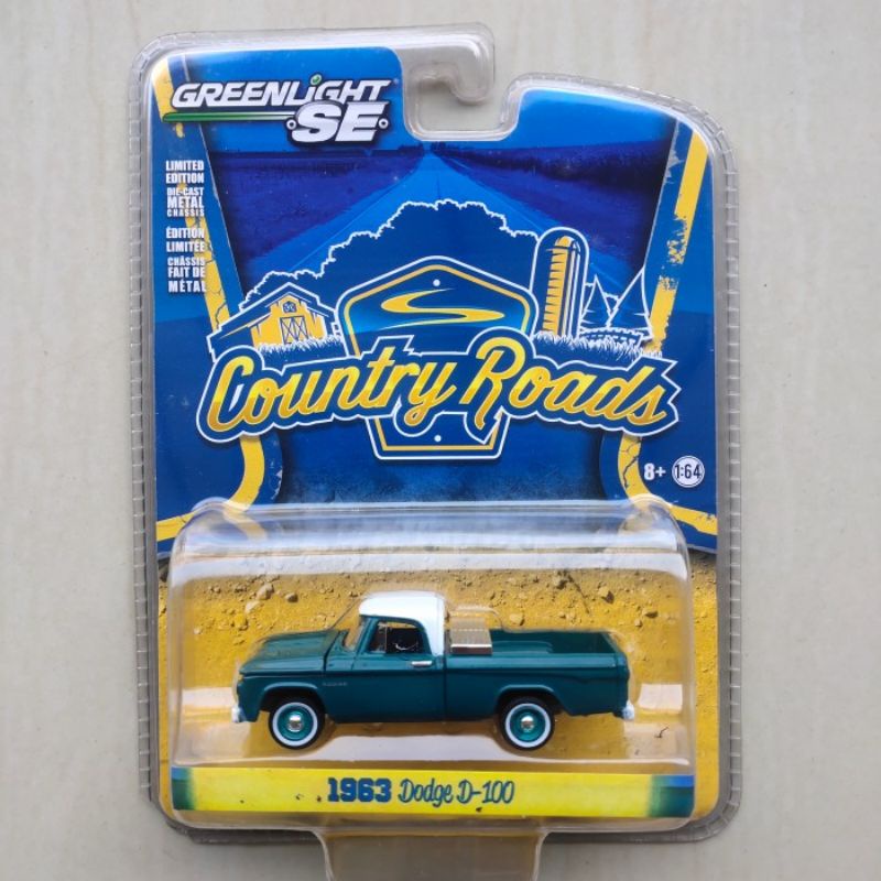 Greenlight 1963 Dodge D-100 Pickup Truck D100 Country Roads
