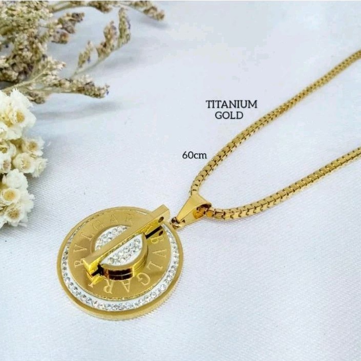 Titanium Kalung Hijab 60 Cm Gold