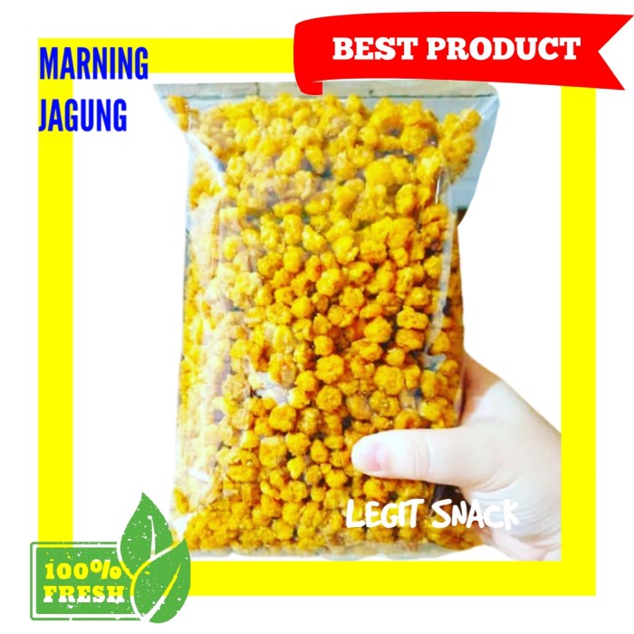 

Mazin - 500Gr Marning Jagung Pedas Manis / Cemilan Jagung Marning Gepeng Pedes
