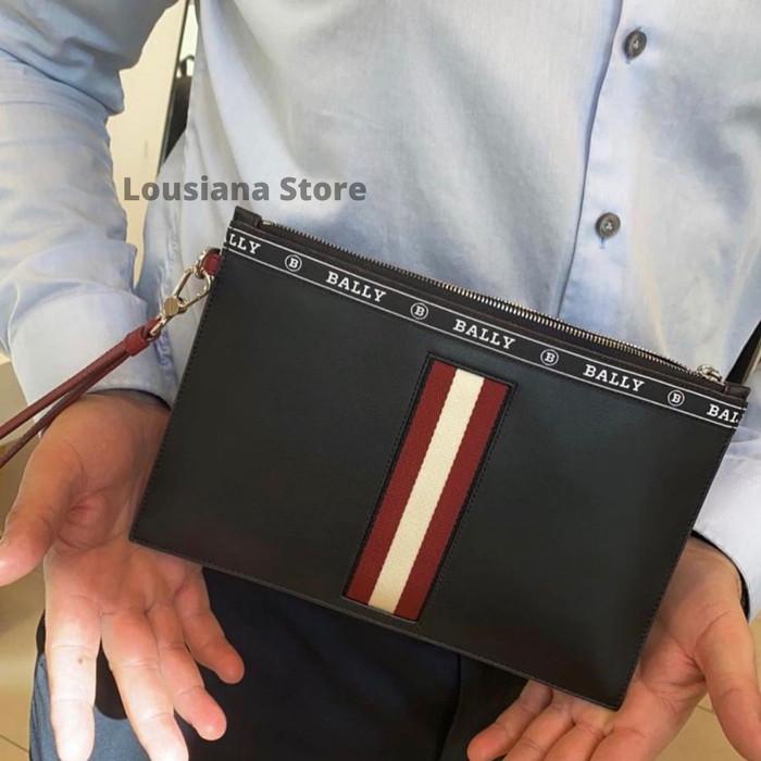 Bally Hartland Leather Clutch Black - (100% Authentic)