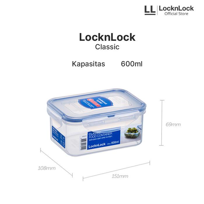 

LocknLock Tempat Makan Rectangular Short 600ml - HPL811