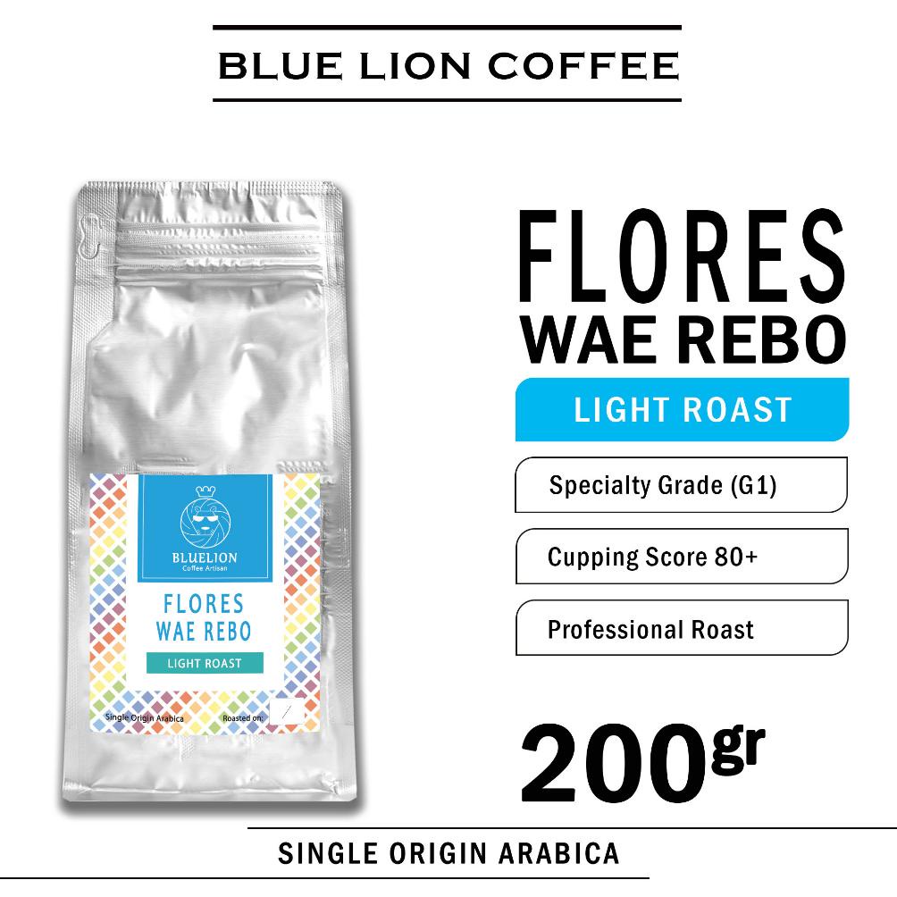 

Blue Lion Coffee Flores Wae Rebo 200 gram Light Roast Biji Kopi Bubuk Single Origin Arabica