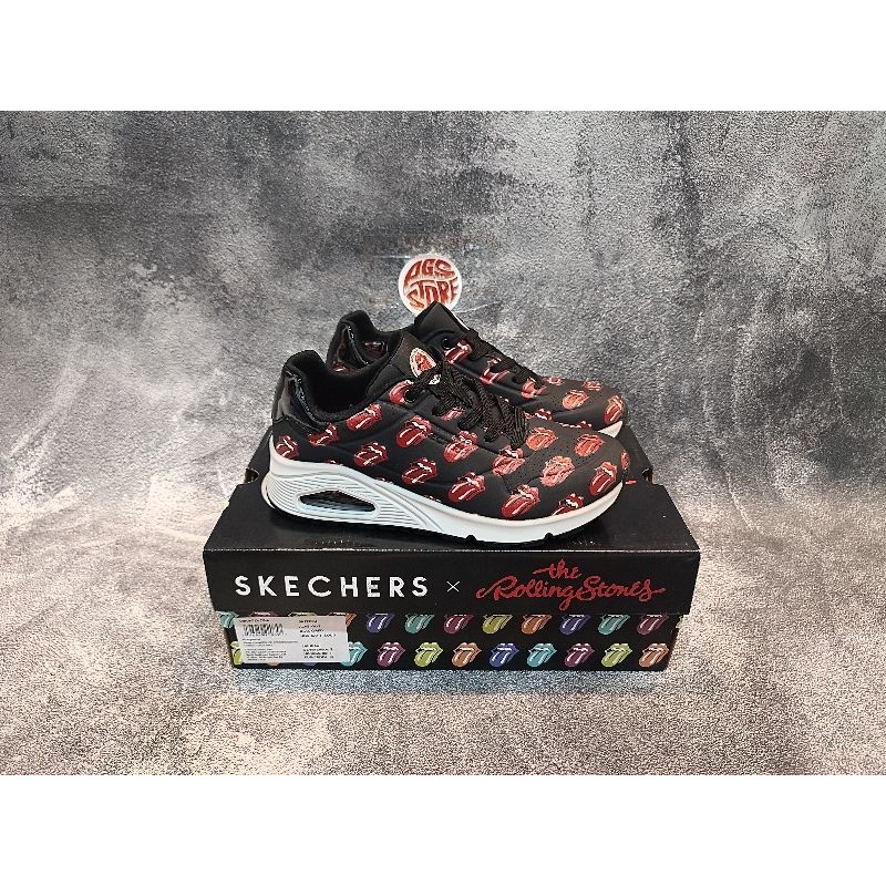 Skechers Uno Say It Loud x The Rolling Stone Women's Shoes Original 177964BKRD