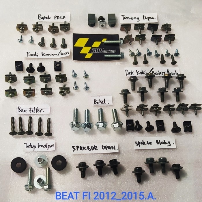 baut full set body/body motor honda beat fi 2012 2013 2014 2015