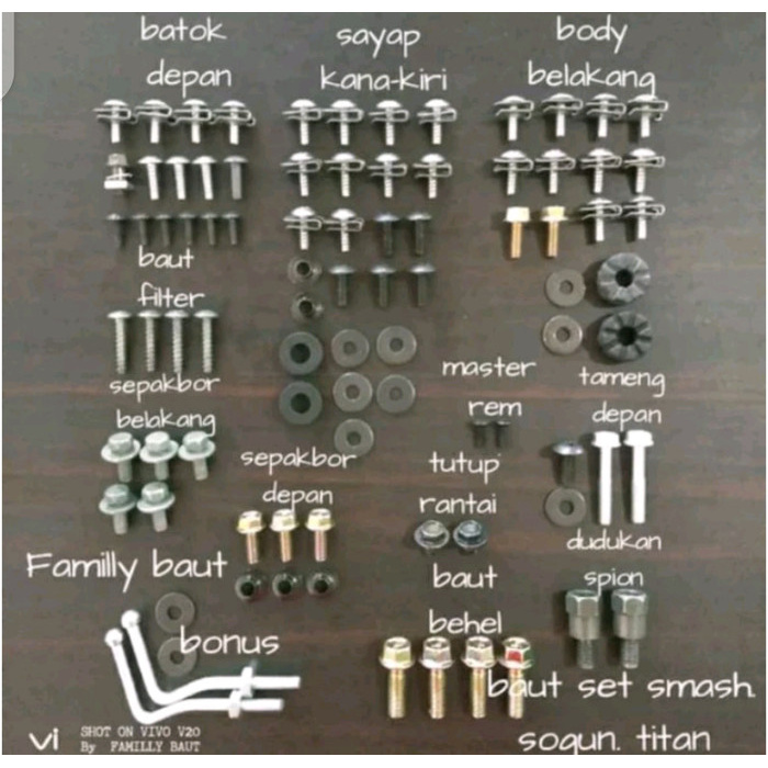 baut full set body suzuki smash new