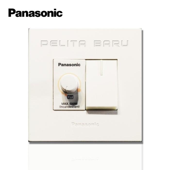 SAKLAR DIMMER KECIL + SAKLAR TUNGGAL PANASONIC STYLE E PUTIH