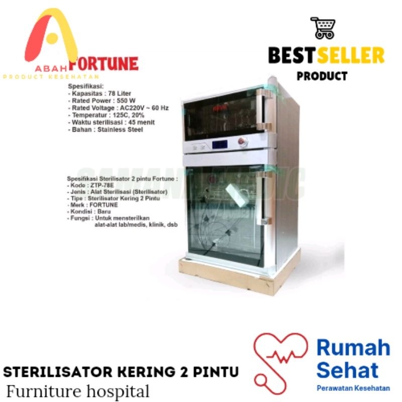 sterilisator kering 2 pintu Fortune alat medis steril instrumen stelistizer