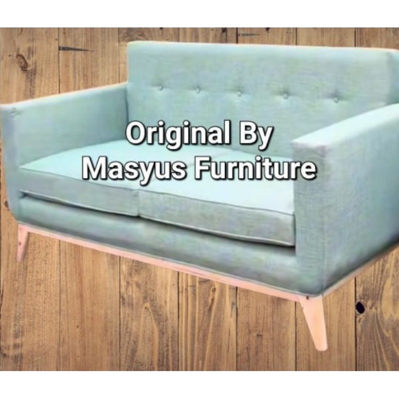 Sofa Retro Minimalis Kayu Jati 2 Dudukan | Sofa Retro Kayu 3 Dudukan | Kursi Sofa | Kursi Tamu | Sof