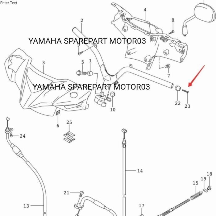 BAUT JALU STANG ADDRESS, NEX 2 02122-0640B-000 SUZUKI GENUINE PARTS