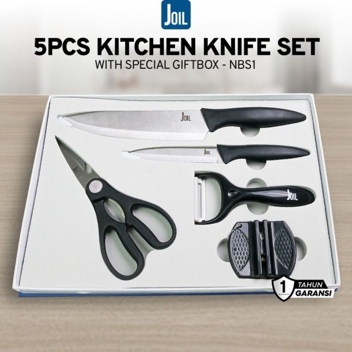 PISAU DAPUR SET KITCHEN KNIFE SET BASIC 5 PCS - JOIL