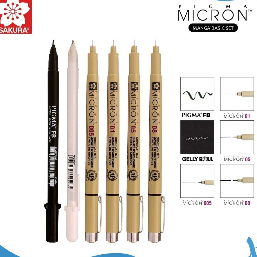 

Drawing Sakura Pigma Cron Manga Basic & Intermediate Set Pul Gambar