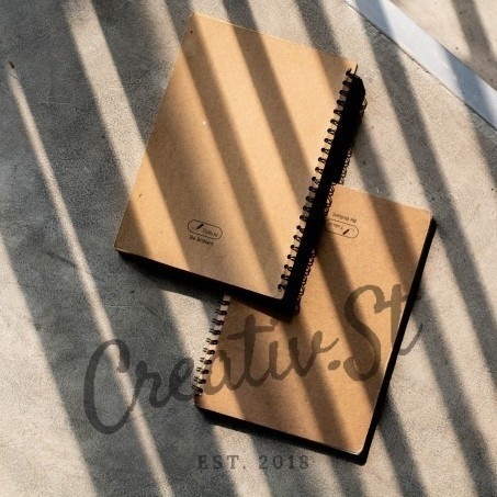 

[Tulis.Id] Basic Bamboo Paper Kraft Spiral Notebook B5 100 Gsm