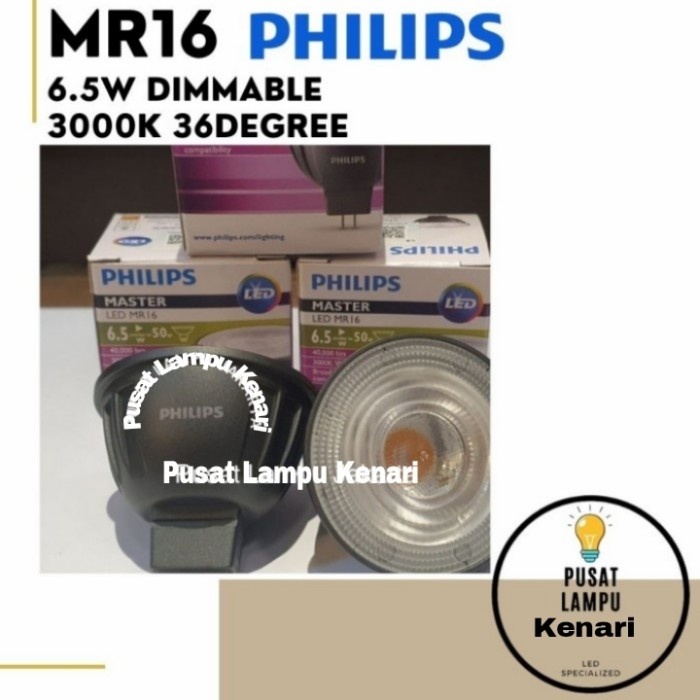 Lampu Philips Master LED MR16 7W 3000k Dimmable 36D 12V