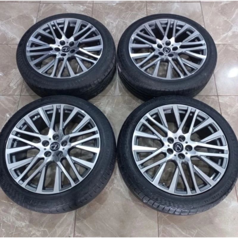 Velg bekas replika alphard ring 20x8,5 pcd 5x114 et 42 Ban 245 45 20 accelera phi 2022