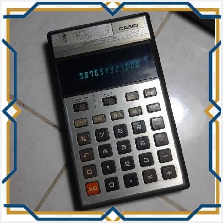 

[mkl] kalkulator jadul casio h-3 japan nyala normal