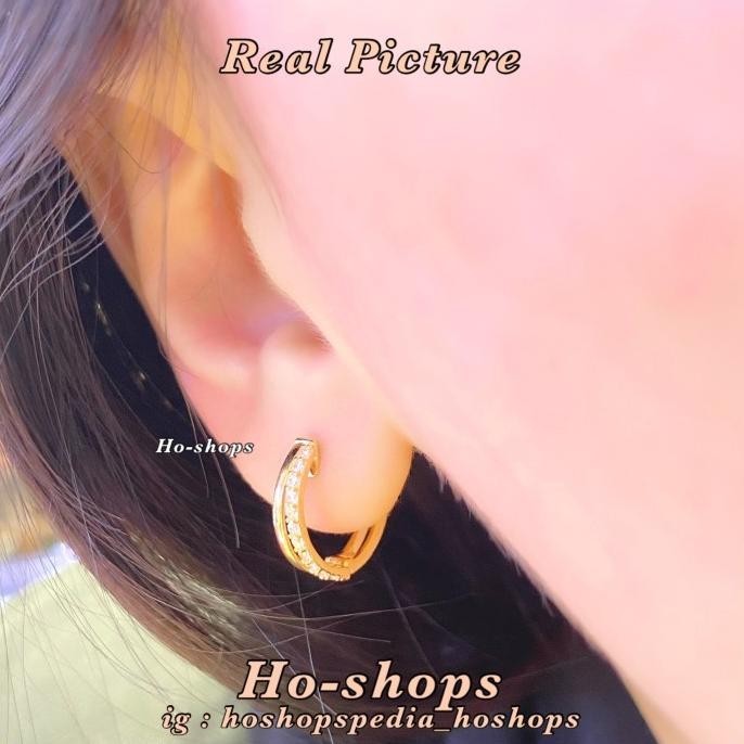 READY STOCK ANTING LISTRING BESAR MAS KUNING KADAR 700 ASLI EMAS 