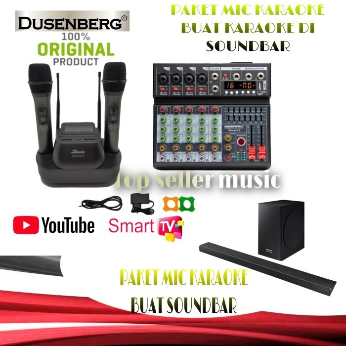 PAKET MIC WIRELESS KARAOKE DUSENBERG UNTUK KARAOKEAN DI SOUNDBAR