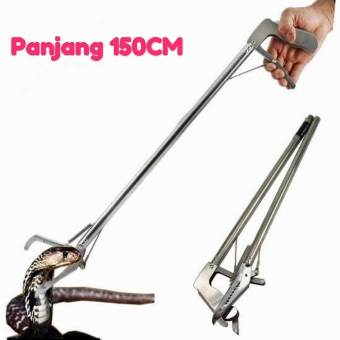 ✅Baru Stik Stick Tongkat Alat Galah Batang Jepit Penangkap Tangkap Ular 1.5M Berkualitas