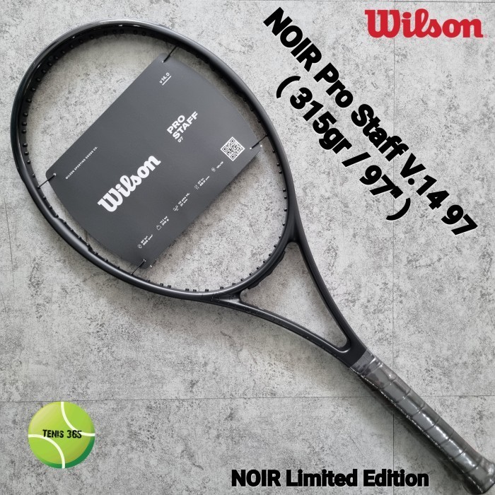 ✅Baru Raket Tenis Wilson Noir Pro Staff 97 V14 315G  Black Edition  Terbaru