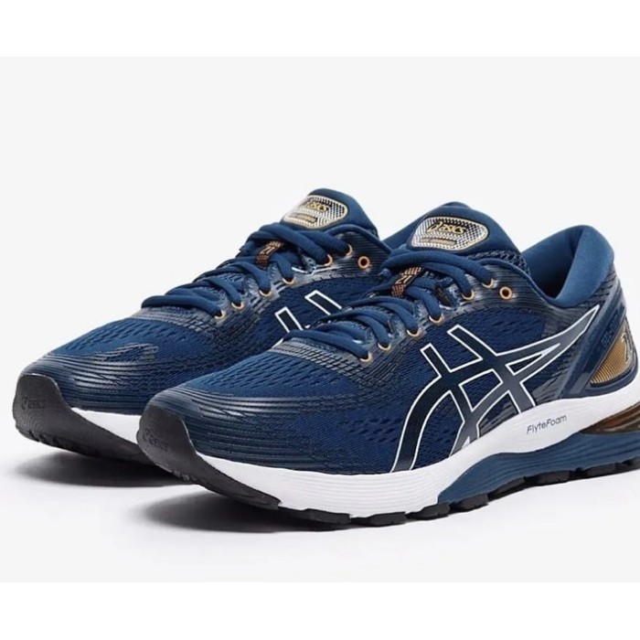 ✅New Sepatu Lari Asics Gel-Nimbus 21 Mako Blue 1011A169-402 Bnib Diskon