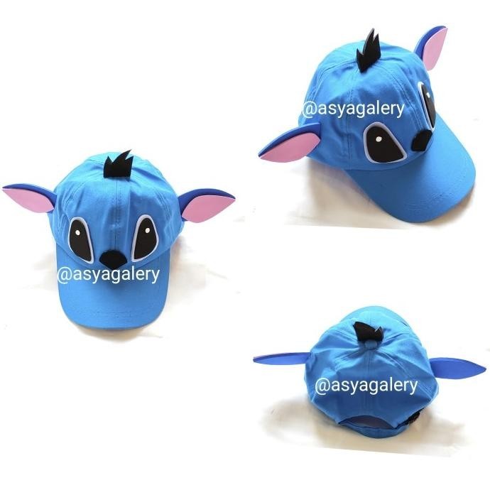 NEW PRODUK TOPI ANAK KARAKTER STITCH / TOPI SPONS ATI STITCH/TOPI ANAK /KBL 