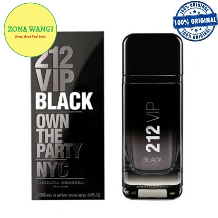 ✅New Ori Parfum Original - Carolina Herrera 212 Vip Black Man Diskon