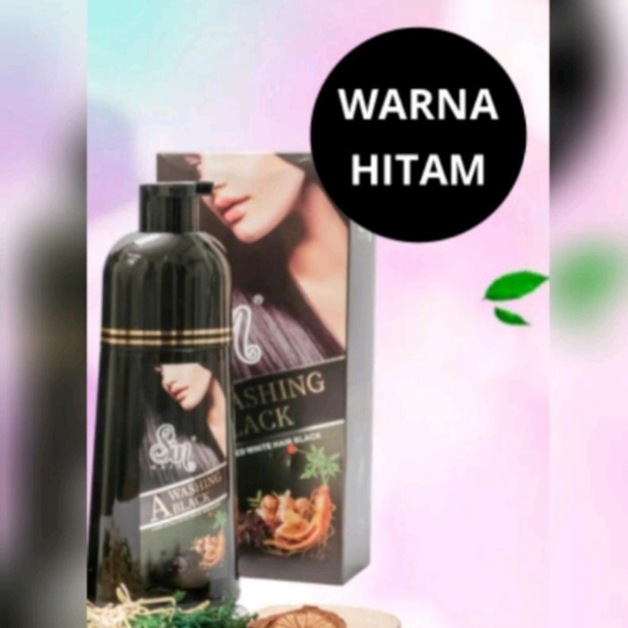✅New Ori Promo Shampo Shin Hair Warna Hitam Penghitam Rambut Herbal Diskon