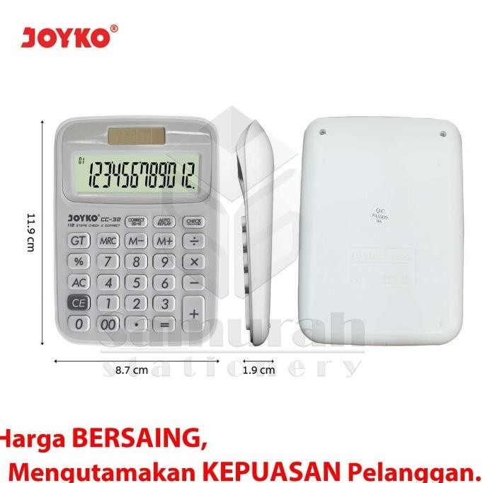 

Terbaik! Kalkulator Joyko CC 32 / Mesin Hitung CC-32 / Calculator 12 Digit ,,