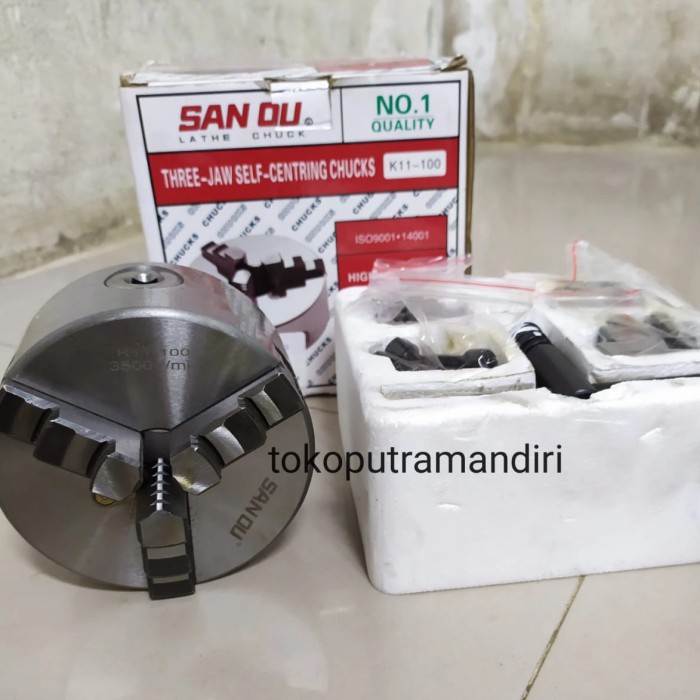 ✅Ready Claw Bubut 4 3 Jaw / Chuck Bubut 4 Inch - 100 Mm Terbaru