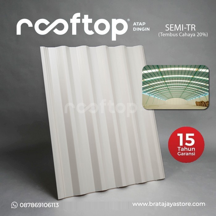 ✅Termurah Atap Upvc Rooftop I Series Rumah Gedung Ruko Semi Transparan 3.5 Meter Berkualitas