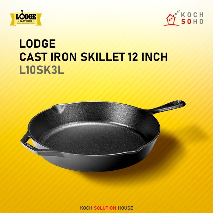 [New Ori] Lodge 30.48 Cm Cast Iron Skillet L10Sk3 Diskon