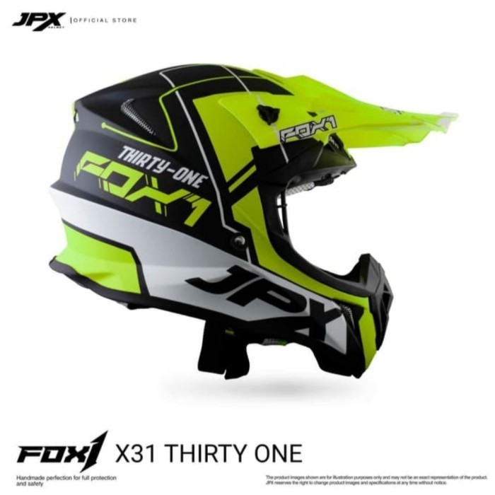 [Ori] Helm Cross Jpx Full Face X31 Doff Kuning Terbaru